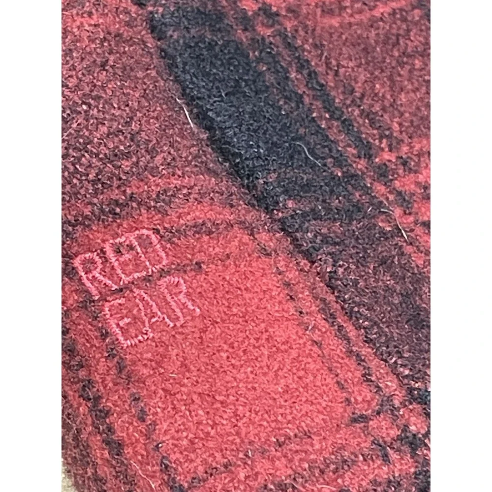 Paul Smith Red Ear Wool Plaid Field Jacket Blazer Men XL Red Black Buffalo Check